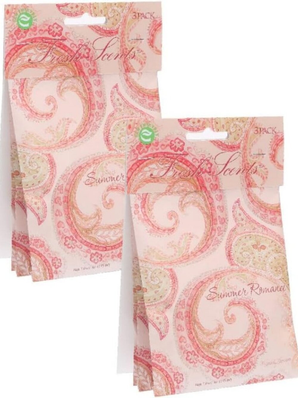 Fresh Scented Sachet Pack - Summer Romance Air Freshener Bags for Home & Car - 6